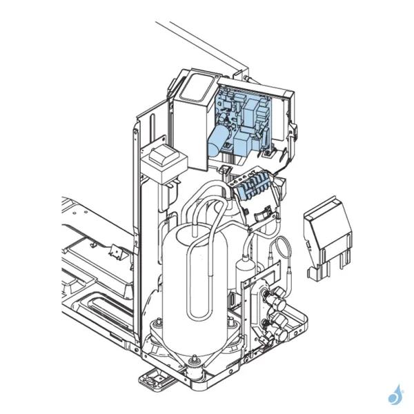 Platine Régulation & Bornier pour unité extérieure Atlantic Fujitsu AOYG12LLC Réf. 898872