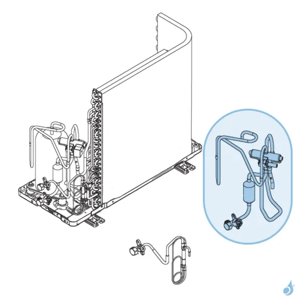 Vanne 4 Voies pour unité extérieure Atlantic Fujitsu AOYG12LLC Réf. 898884
