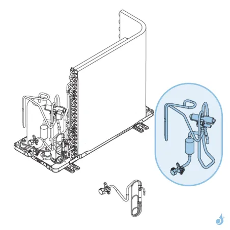 Vanne 4 Voies pour unité extérieure Atlantic Fujitsu AOYG12LLC Réf. 898884