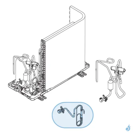 Capillaire pour unité extérieure Atlantic Fujitsu AOYG12LLC Réf. 898885