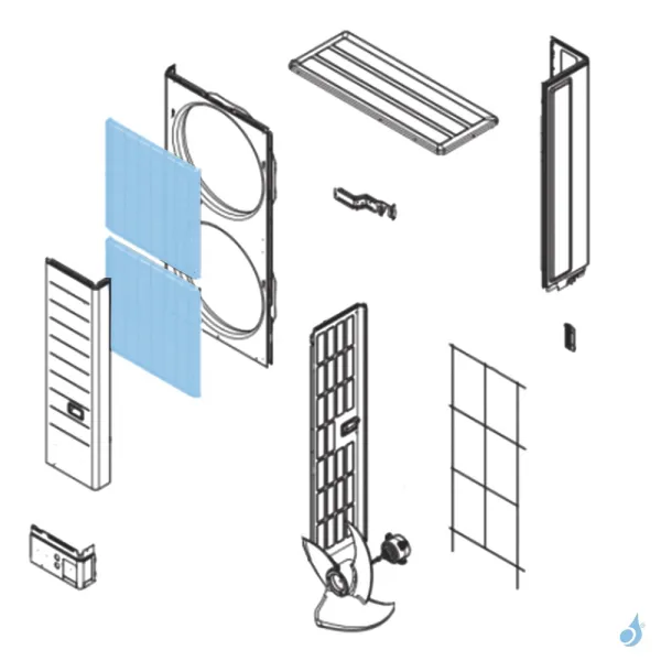 Grille de Protection Hélice pour unité extérieure Atlantic Fujitsu Réf. 894851