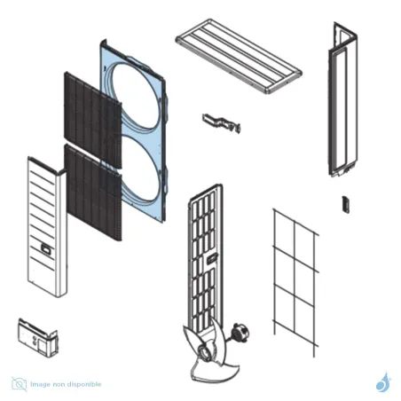 Façade Avant pour unité extérieure Atlantic Fujitsu Réf. 892663