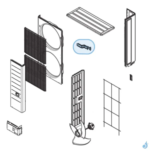 Façade Liaisons Arrière pour unité extérieure Atlantic Fujitsu Réf. 894531