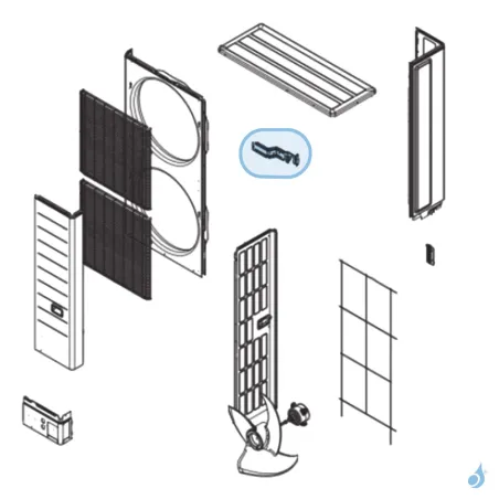 Façade Liaisons Arrière pour unité extérieure Atlantic Fujitsu Réf. 894531