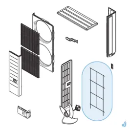 Grille de Protection pour unité extérieure Atlantic Fujitsu Réf. 892658 2