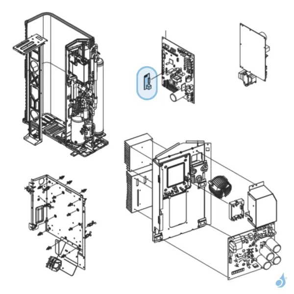 Platine Communication pour unité extérieure Atlantic Fujitsu Réf. 894257