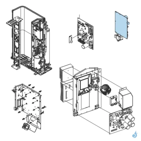 Platine Filtre pour unité extérieure Atlantic Fujitsu Réf. 894859