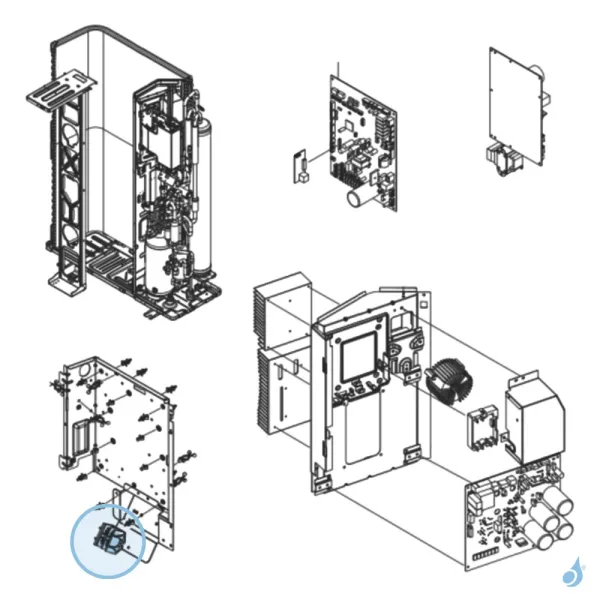 Bornier 2P pour unité extérieure Atlantic Fujitsu Réf. 897407