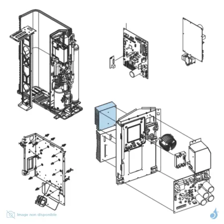 Radiateur B pour unité extérieure Atlantic Fujitsu Réf. 892661