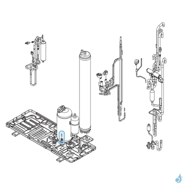 Réchauffeur de Carter pour unité extérieure Atlantic Fujitsu Réf. 894544