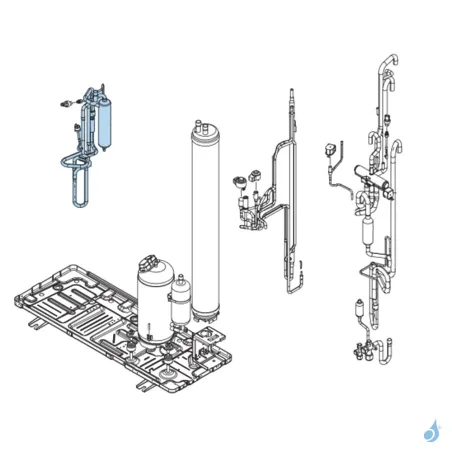 Circuit Refoulement pour unité extérieure Atlantic Fujitsu Réf. 892656