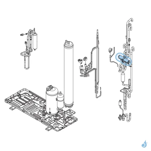 Vanne 4 Voies pour unité extérieure Atlantic Fujitsu Réf. 894556