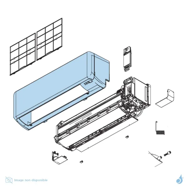 Corps Avant pour climatisation Atlantic Fujitsu KMTB Réf. 897636