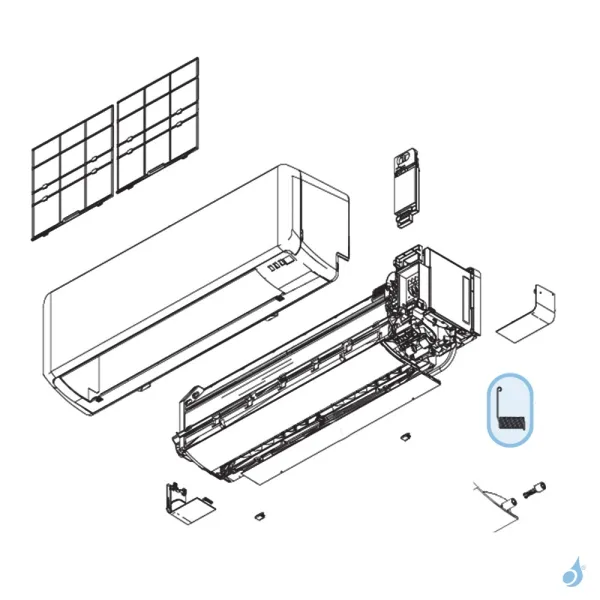 Ressort Volet pour climatisation Atlantic Fujitsu KMTB KGTB Réf. 897537