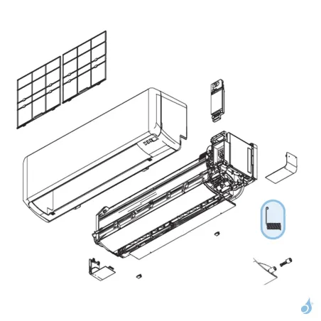 Ressort Volet pour climatisation Atlantic Fujitsu KMTB KGTB Réf. 897537