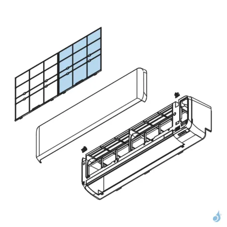 Filtre pour climatisation Atlantic Fujitsu ASYG18-24KMTB Réf. 897919
