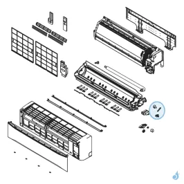 Ensemble Liaison Volet pour climatisation Atlantic Fujitsu ASYG30-36KMT Réf. 897186 2
