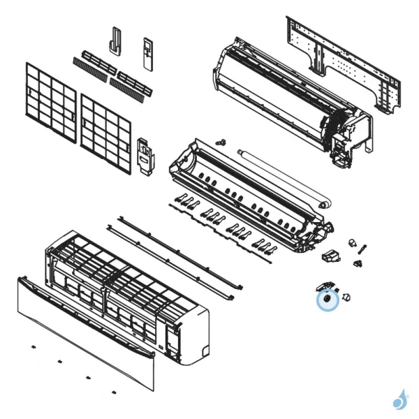 Engrenage Volet pour climatisation Atlantic Fujitsu ASYG30-36KMT Réf. 892554