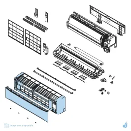 Corps Avant Complet pour climatisation Atlantic Fujitsu ASYG30-36KMT Réf. 892562