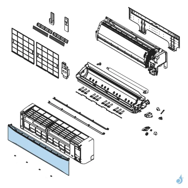 Façade Avant pour climatisation Atlantic Fujitsu ASYG30-36KMT Réf. 897176