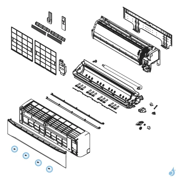 Cache Vis pour climatisation Atlantic Fujitsu ASYG30-36KMT Réf. 897171