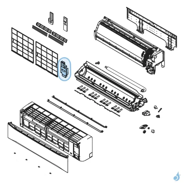 Cache Bornier pour climatisation Atlantic Fujitsu ASYG30-36KMT Réf. 892563