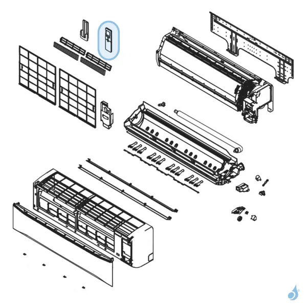Télécommande IR pour climatiation Atlantic Fujitsu ASYG30-36KMT Réf. 892555