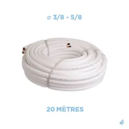 Liaison frigorifique bi-tube isolée 3/8 - 5/8 M1 Longueur 20m 2