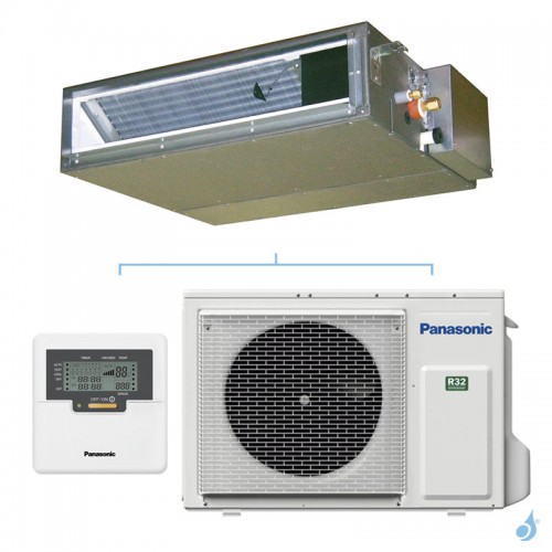 PANASONIC gainable Basse Pression Statique 5.0kW CS-Z50UD3EAW + CU-Z50UBEA PAC air-air Inverter Compact Silencieuse