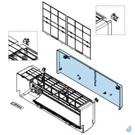 Grille de reprise pour climatiseur Atlantic Fujitsu ASYG7-12KPC Réf. 897712 2