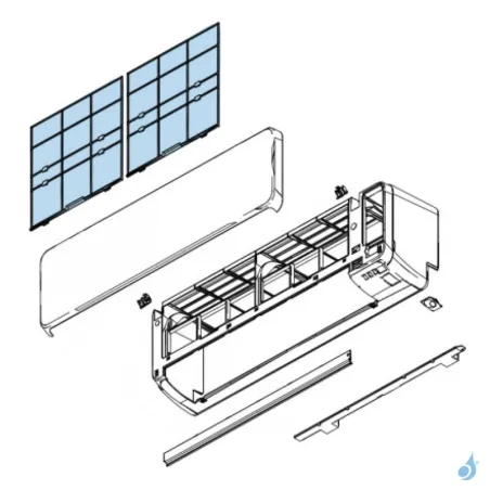 Filtre pour climatiseur Atlantic Fujitsu ASYG07-14KGTB Réf. 897532