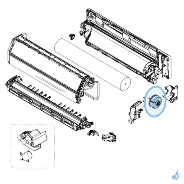 Moteur Ventilation pour climatiseur Atlantic Fujitsu ASYG12-14KGTB Réf. 897549