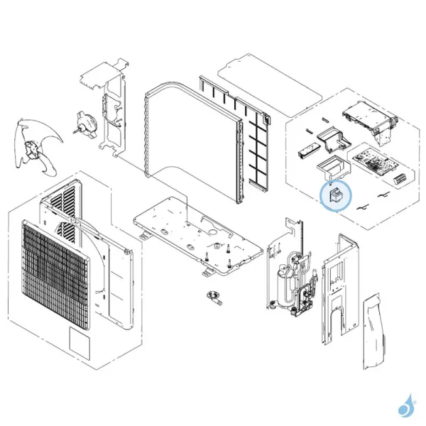 Bobine d'arrêt pour groupe extérieur Atlantic Fujitsu Réf. 892204 AOYG07-12KMCC KPC