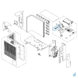 Radiateur pour groupe extérieur Atlantic Fujitsu Réf. 897976 AOYG07-12KMCC KPC 2