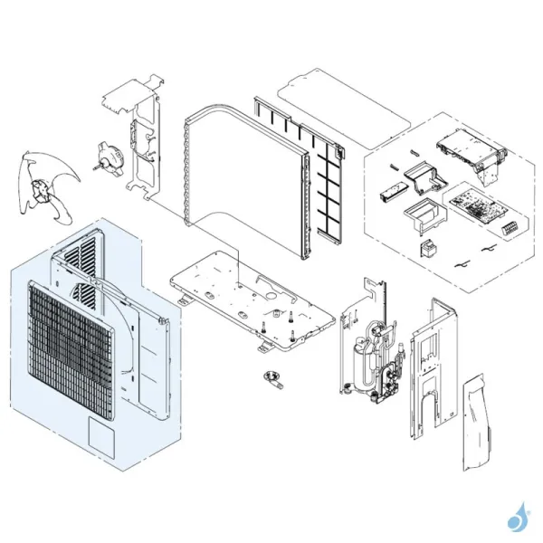 Ensemble Façade Avant pour groupe extérieur Atlantic Fujitsu Réf. 897650