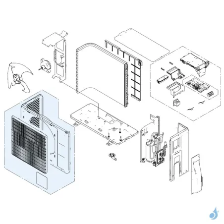 Ensemble Façade Avant pour groupe extérieur Atlantic Fujitsu Réf. 897650