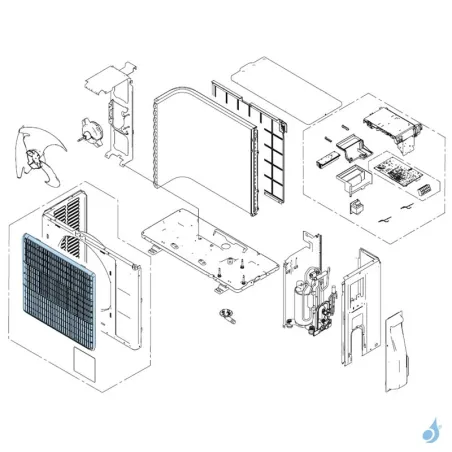 Grille Hélice pour groupe extérieur Atlantic Fujitsu Réf. 892389