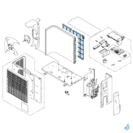 Grille Condenseur pour groupe extérieur Atlantic Fujitsu AOYG07-12KMCC Réf. 897975 2