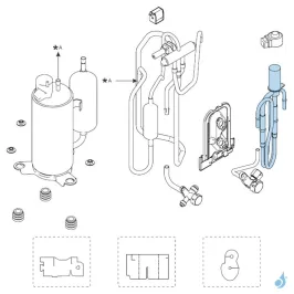 Détendeur pour groupe extérieur Atlantic Fujitsu Réf. 896489 AOYG07-12KMCC KPC 2