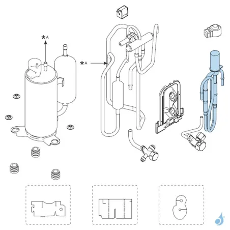 Détendeur pour groupe extérieur Atlantic Fujitsu Réf. 896489 AOYG07-12KMCC KPC