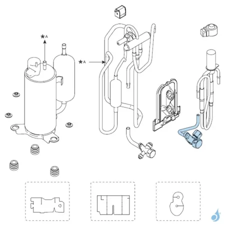 Vanne 2 Voies pour groupe extérieur Atlantic Fujitsu AOYG07-12KMCC Réf. 892202