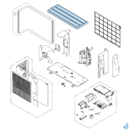 Toit pour groupe extérieur Atlantic Fujitsu AOYG14KMCC KMT KET Réf. 897556