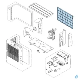 Grille Protection Condenseur pour groupe extérieur Atlantic Fujitsu Réf. 897552 AOYG14KMCC KMT KET 2