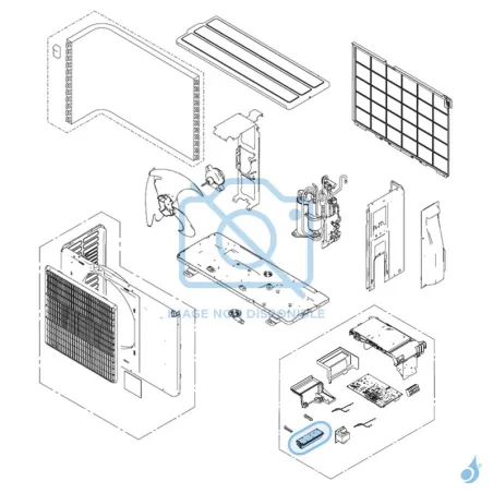 Radiateur pour groupe extérieur Atlantic Fujitsu AOYG14KMCC Réf. 892516