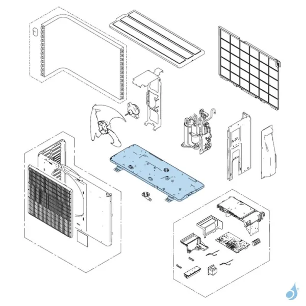 Base pour groupe extérieur Atlantic Fujitsu AOYG14KMCC Réf. 892573