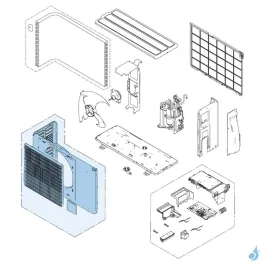 Façade Avant pour groupe extérieur Atlantic Fujitsu AOYG14KMCC Réf. 897557 2