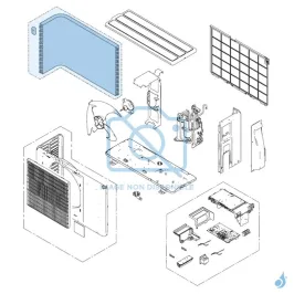Échangeur Thermique pour groupe extérieur Atlantic Fujitsu AOYG14KMCC Réf.895504
