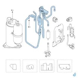 Vanne 4 Voies pour groupe extérieur Atlantic Fujitsu AOYG14KMCC Réf. 892396 2