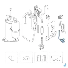 Vanne 2 Voies 1/4 Liquide pour groupe extérieur Atlantic Fujitsu Réf. 897582 AOYG14KMCC 2