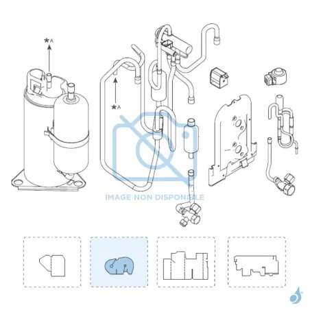Isolateur H pour groupe extérieur Atlantic Fujitsu Réf. 896431 AOYG14KMCC